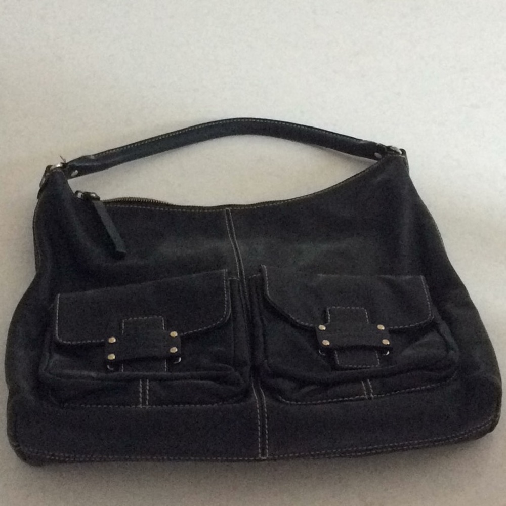 Vintage Kate Spade black leather handbag